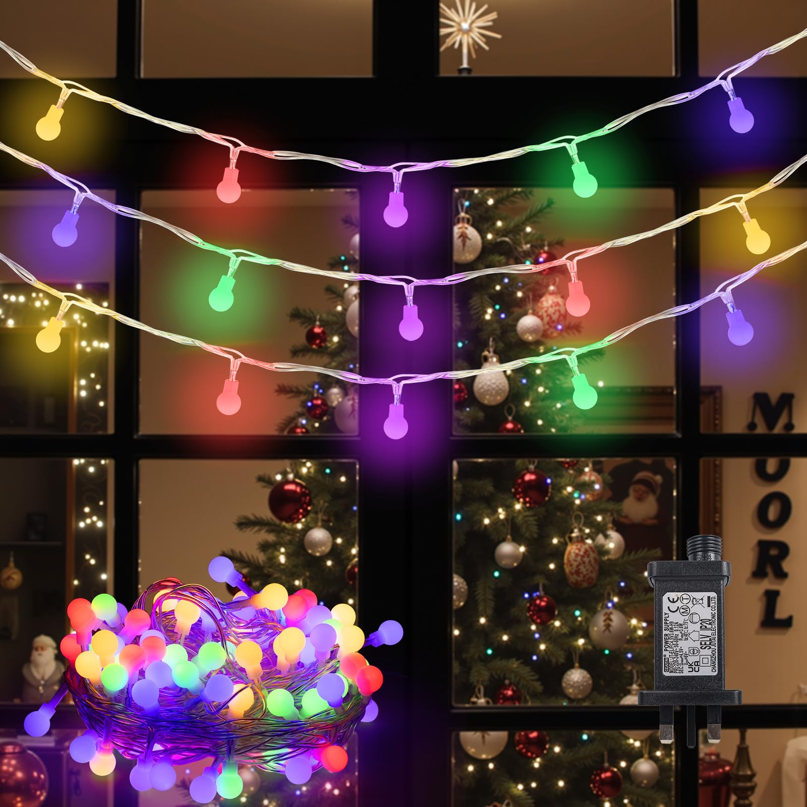 12M multicolor Christmas lights lifestyle image